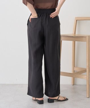 earth music&ecology リラックスタックパンツ Black