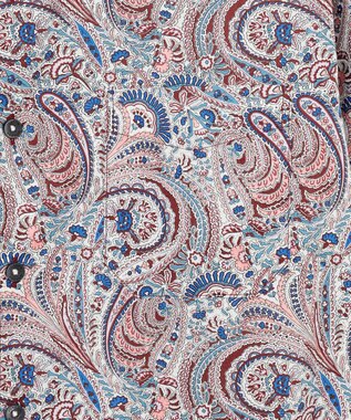 JOSEPH ABBOUD リバティプリント シャツ ワイン系5