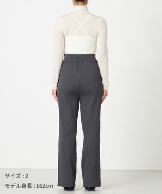 NAVE 【ReNAVE・手洗い可】スポンディッシュニットワイドリブパンツ グレー系