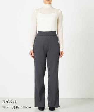NAVE 【ReNAVE・手洗い可】スポンディッシュニットワイドリブパンツ グレー系