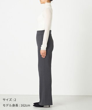 NAVE 【ReNAVE・手洗い可】スポンディッシュニットワイドリブパンツ グレー系