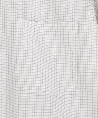 GOTAIRIKU 春夏向け【形態安定】SUMMERPREMIUMPLEATS_スナップダウンカラー 半袖ドレスシャツ_ブラウン(25年限定色) 白地×ダークブラウン格子