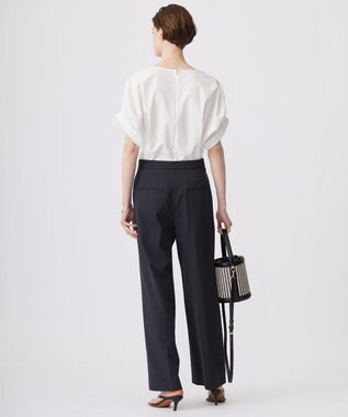 ICB L 【UVカット・吸水速乾・接触冷感・洗える】シェルタリングドライオックス ワイドパンツ ブラック系