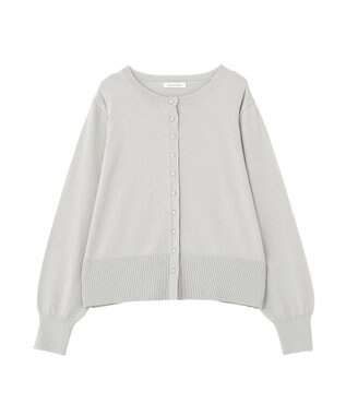 Green Parks 金釦コンパクトニットカーディガン Light Gray