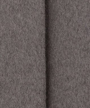 ANY 【防風裏地】ウールブレンドノーカラーコート チャコール