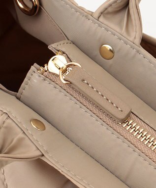 J.PRESS LADIES 【2way・撥水】ボンディングキルト トート バッグ ベージュ系