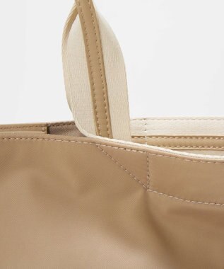 TOPKAPI 【TREASURE TOPKAPI】ストライプハンドル ナイロン 縦型 2way トートバッグ A4対応 ライトベージュ