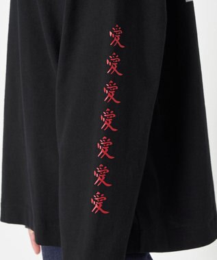 NAVE タブチ×NAVE プリント長袖Tシャツ ブラック系