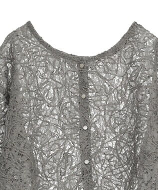 Green Parks ・ＥＬＥＮＣＡＲＥ　ＤＵＥ　２ｗａｙコードレースカーデ Charcoal Gray