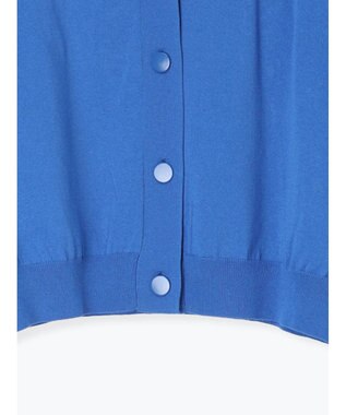 Te chichi 14G綿ポリVネックカーディガン ブルー