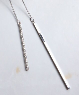Tiaclasse 【日本製】ボール＆バー ラリエット ネックレス シルバー