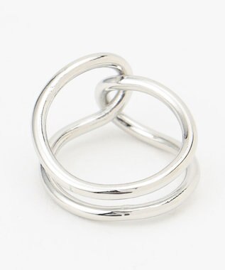 J.PRESS LADIES 2WAY ライン スカーフ リング シルバー系