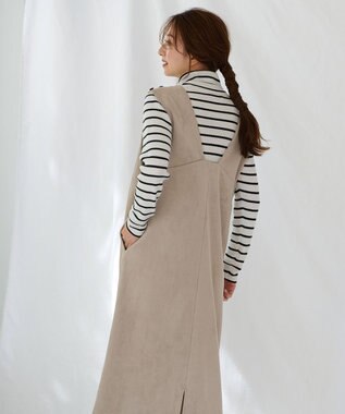 ANY ウールブレンドリブニット オフベース×ブラックラインボーダー