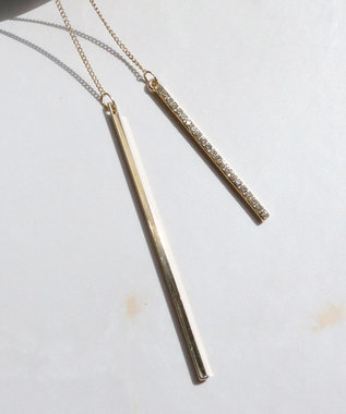 Tiaclasse 【日本製】ボール＆バー ラリエット ネックレス ゴールド