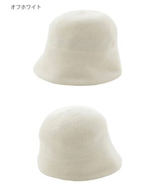 MOONBAT FURLA(フルラ) バスク つば裏ラインクロッシェハット 日本製 オフホワイト