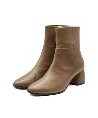 APOM 本革シープスキンサイドジップアンクルブーツ 60 グレージュ