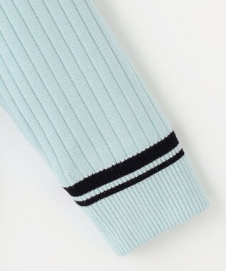 23区GOLF 裏地付きニットで温か【MEN】【蓄熱】ウールブレンド裏付 ニット スカイブルー系