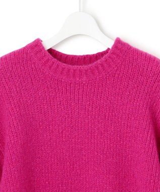 23区 S 【見上愛さん着用/STORY・VERY掲載】ブラッシュドエアーウール ファンシーニット マゼンタ系