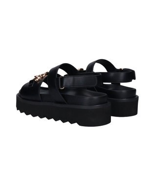 Bridget Birkin 【PARADIS COULEUR】メタルチェーン厚底フットベッドサンダル ブラック