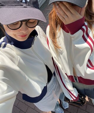 WEGO ショートトラックジャケット ネイビー