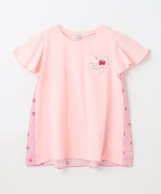 ANY KIDS ひらひら バックシャンTシャツ ピンク