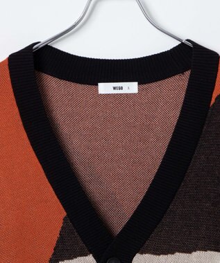 WEGO 【ユニセックス着用ITEM】オーバーフィットドライタッチパターンカーディガン 柄4