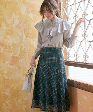 ANY SIS 【前後着用可能】2WAYスイート ブラウス ローズグレー