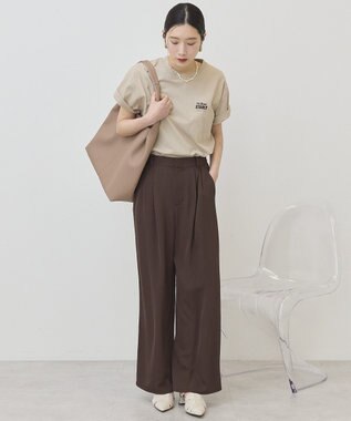 AMERICAN HOLIC STARLY 刺繍ロゴTシャツ Mocha