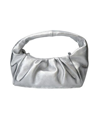 INTER-CHAUSSURES 【ANDREA CARDONE ITALI】ギャザーレザーホーボーバッグ シルバー