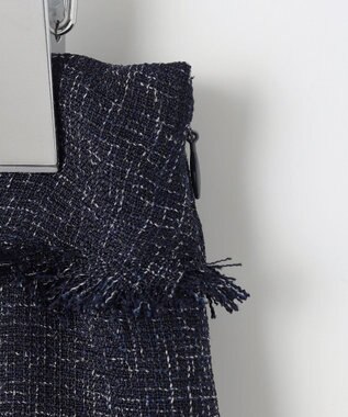 Feroux 【セットアップ対応】春ツイード フレアスカート ネイビー系1