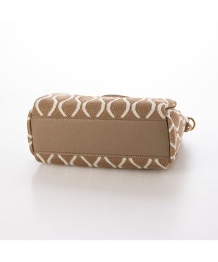 UNBILLION カシュカシュ cachecache / 柄アソートジャガード三つ口ショルダーバッグ ベージュ