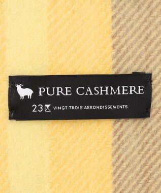 23区 【VERY掲載】カシミヤ チェック ストール イエロー系