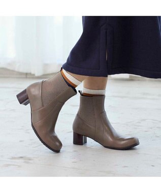 ing 【WEB限定】サイドゴアショートブーツ オーク