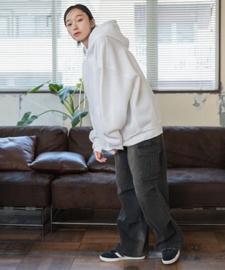 WEGO 【ユニセックス着用ITEM/MLXLサイズ展開/新色追加/裏起毛】スウェットプルパーカー ホワイト