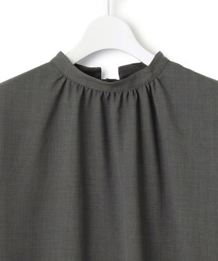 J.PRESS YORK STREET 【WOMEN】バックプリーツワンピース グレー系