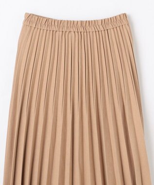 ANY 【新色追加/ウエストゴム】ウーリッシュプリーツスカート キャメル