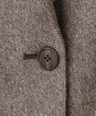 J.PRESS LADIES 【セットアップ対応】ウールストレッチツイード テーラード ジャケット ダークブラウン系