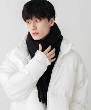 WEGO 【ユニセックス着用ITEM】リブニットストール ブラック