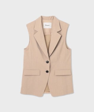 GRACE CONTINENTAL バックチュールジレ ベージュ