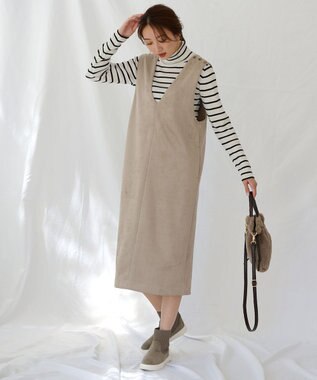 ANY ウールブレンドリブニット オフベース×ブラックラインボーダー