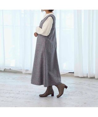 ing 【WEB限定】サイドゴアショートブーツ オーク