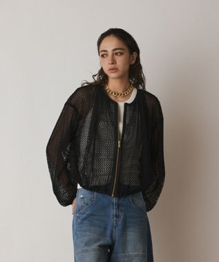 メッシュギャザーブルゾン