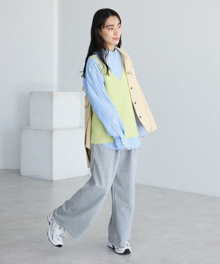 CRAFT STANDARD BOUTIQUE ダンボールニットタックパンツ Gray Mixture