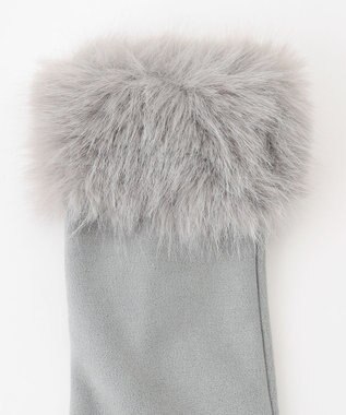 TOCCA 【百田夏菜子さん着用】FAKE SUEDE FUR HANDWARMER 手袋 ライトグレー系