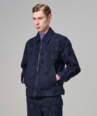 JOSEPH HOMME 【HIGH GRADE LINE】ワラカットエンブロイダリー　ジップアップブルゾン ネイビー系5