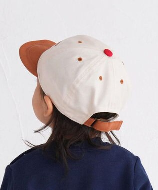 MIKI HOUSE HOT BISCUITS 【46-54cm】 バイカラー ロゴキャップ アイボリー