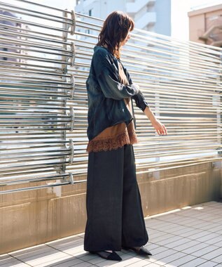 YECCA VECCA シアーデニムシャツ Black