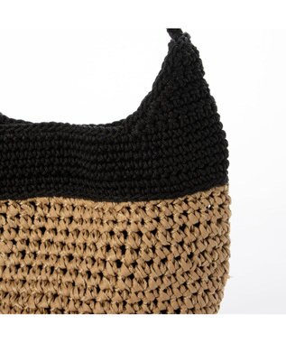 UNBILLION cachecache 切り替え編みワンハンドル2wayミニトート ブラック