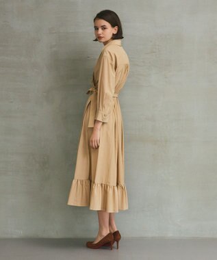 GRACE CONTINENTAL カシュクールシャツワンピース ベージュ