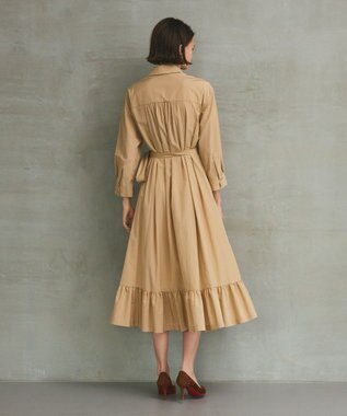 GRACE CONTINENTAL カシュクールシャツワンピース ベージュ